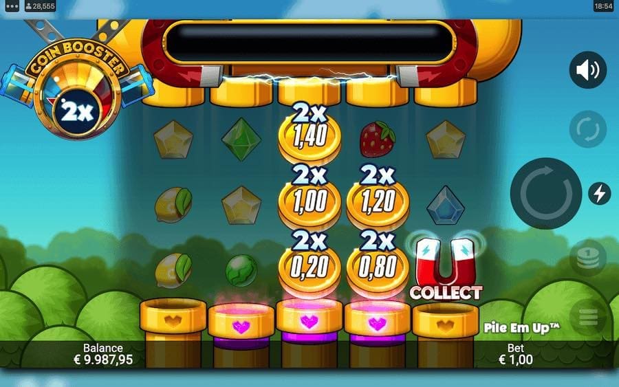 There Are 2 Main Bonus Features That Can Triggered On Pile 'em Up Video Slot