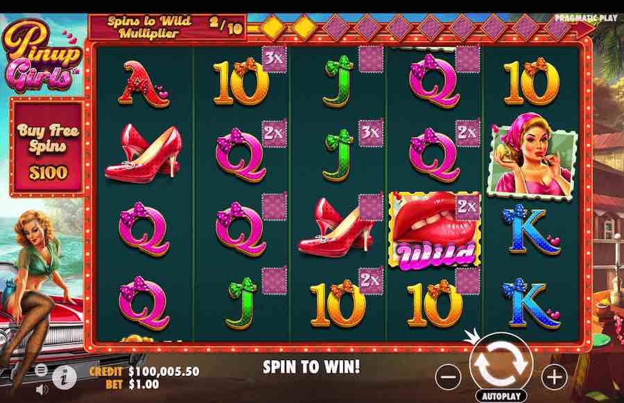 Pinup Girls Slot Base Game