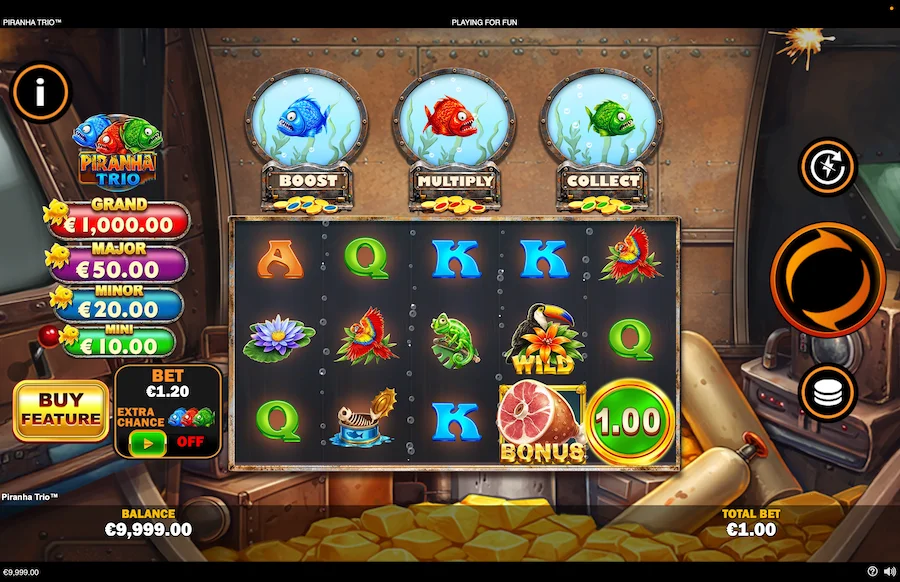 Piranha Trio Gameplay