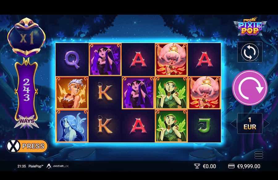 Pixiepop Slot Base Game