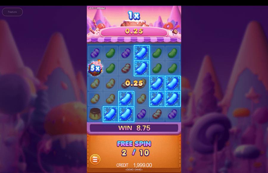 Pop Pop Candy Free Spins Feature