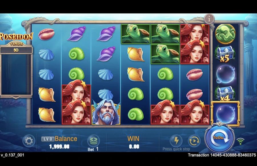 Poseidon slot base game