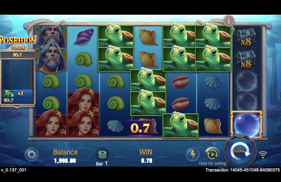 Poseidon slot bonus feature