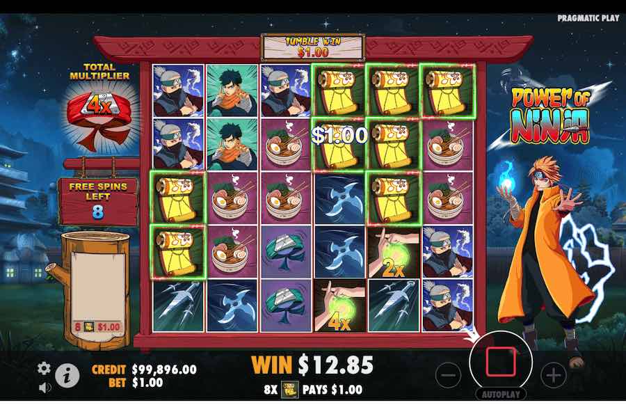 Power Of Ninja Slot Free Spins Feature