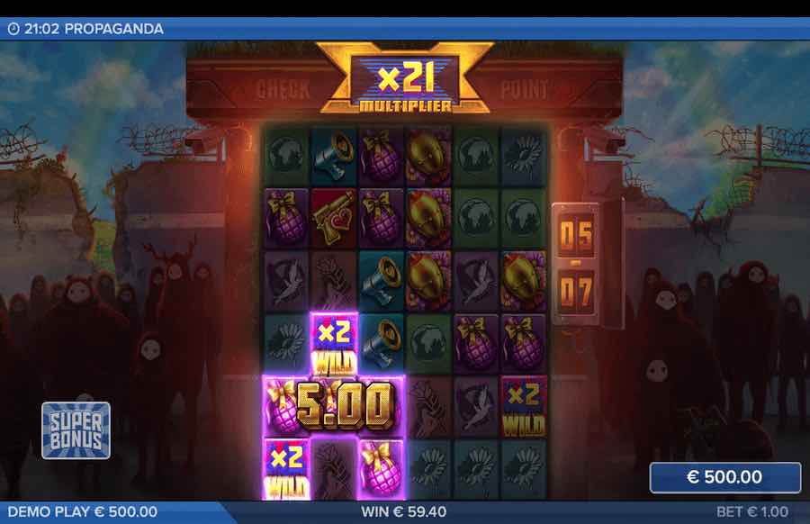 Three Or More Bonus Symbols In View Will Trigger The Free Spins Feature On The Propaganda Video Slot
