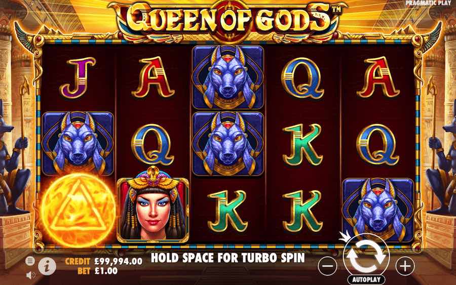 Queen Of Gods Online Slot From Pragmatic Play Features 5 Reels, 10 Fixed Paylines And A Maximum Win Of 1,839x Bet