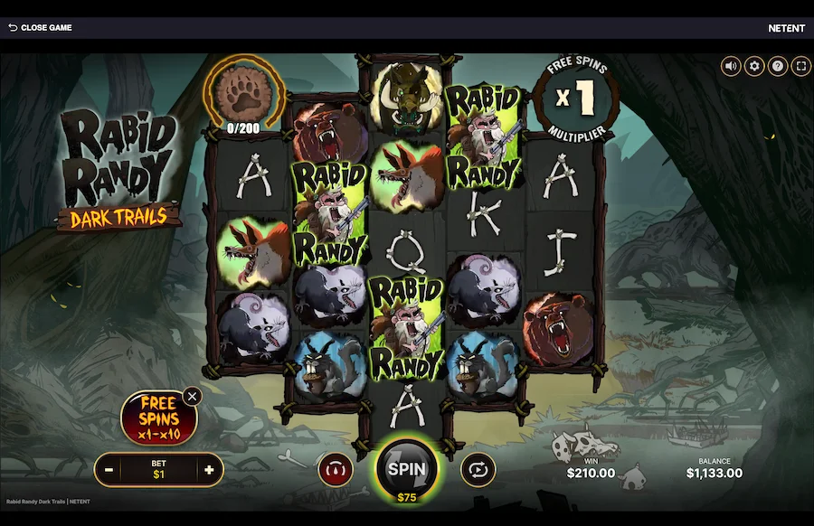Rabid Randy Dark Trails Slot NetEnt