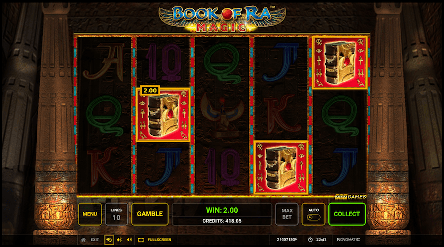 3 Or More Scatter Symbols Will Trigger The Free Spin Feature On Book Of Ra Magic Slot