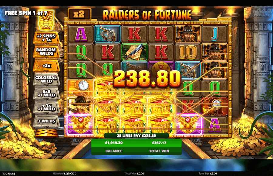 Reach The Top Of The Trial To Trigger The Free Spins Feature On Raiders Of Fortune Video Slot