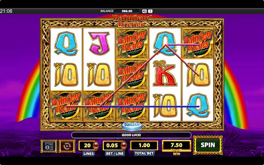 Rainbow Riches Slot Base Game