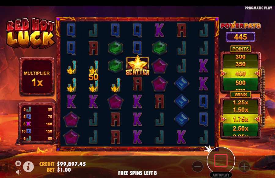 Red Hot Luck Free Spins Feature