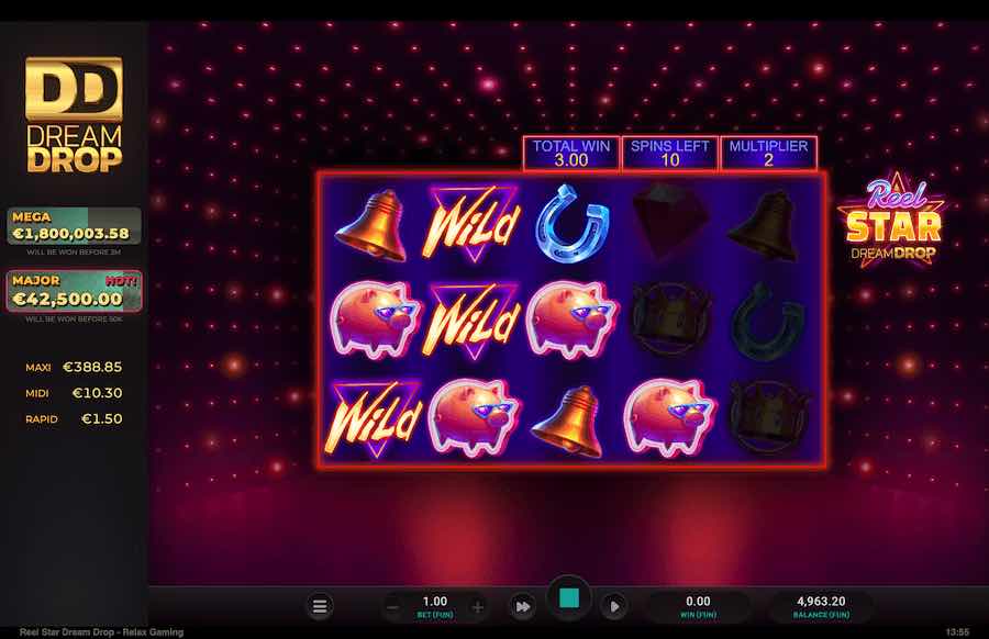 Reel Star Dream Drop Slot Free Spins Feature 