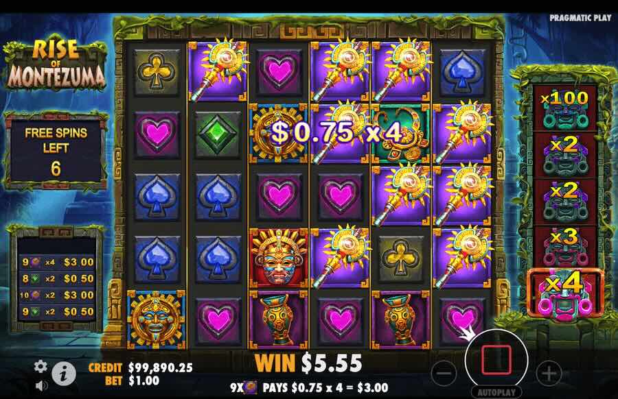 Rise Of Montezuma Slot Free Spins Feature 