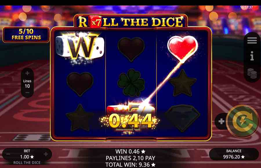 Roll The Dice Slot Free Spins Feature 