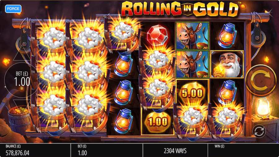 The Base Game On Rolling In Gold Features 6 Reels And 2,304 Paylines