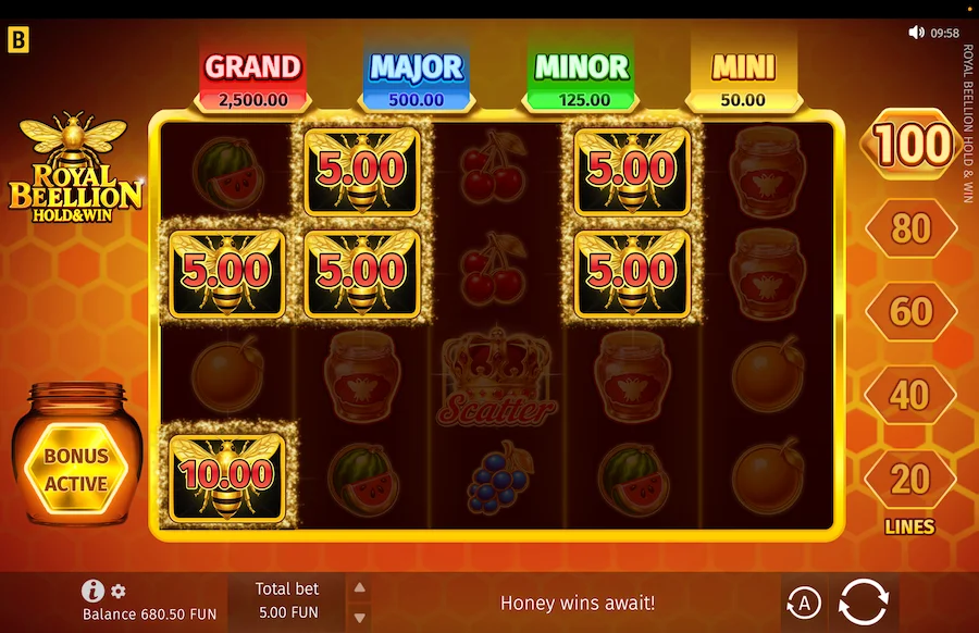 Royal Beellion Hold And Win Gameplay