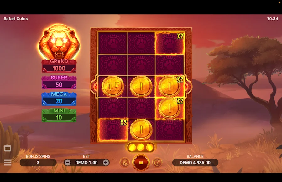 Safari Coins Gameplay