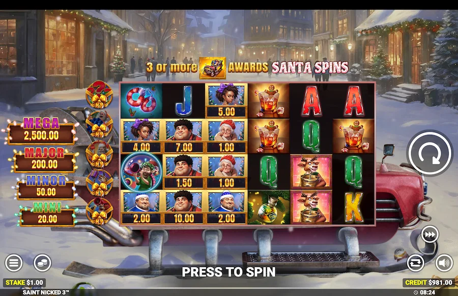 Saint Nicked 3 Present Tense Slot Lucksome Gaming