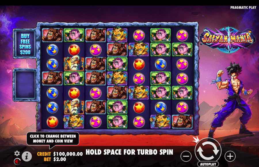 Saiyan Mania Slot Base Game