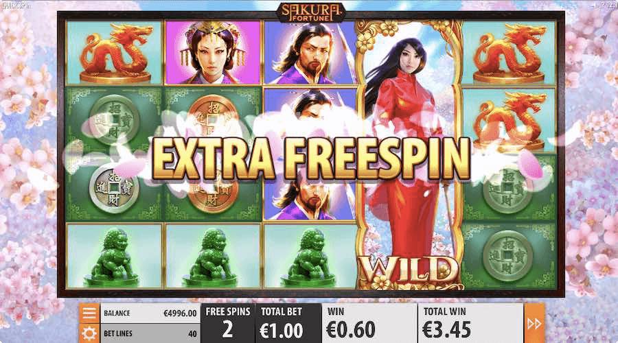 Sakura Fortune slot free spins feature