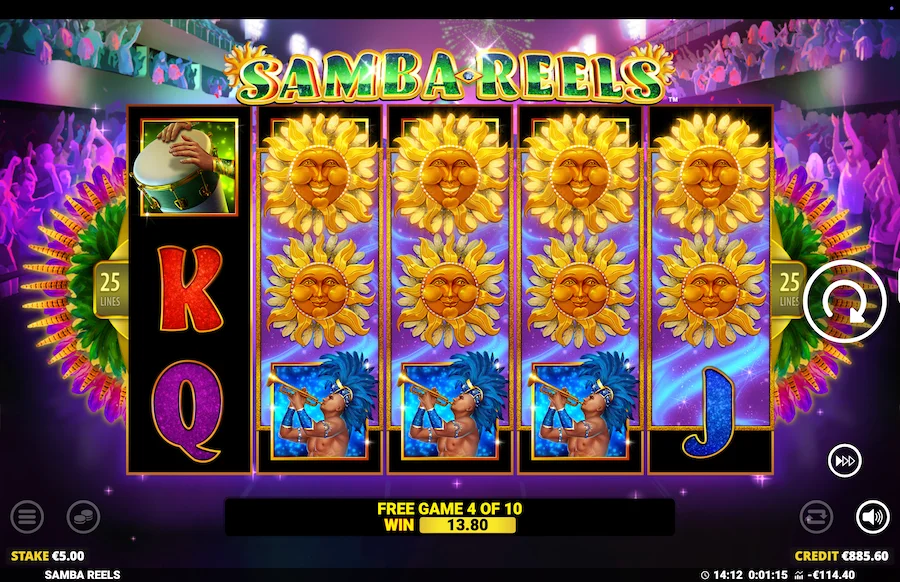 Jugabilidad de Samba Reels