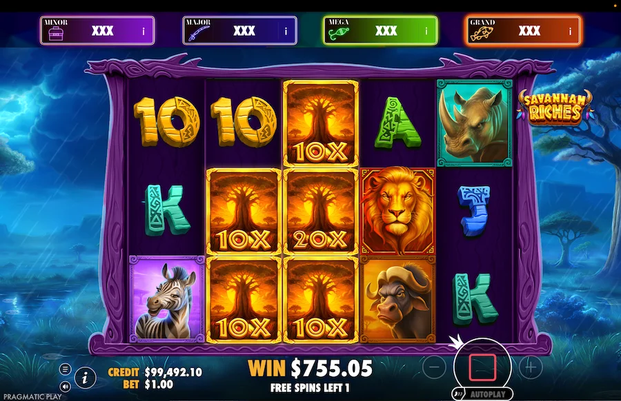 Savannah Riches Gameplay