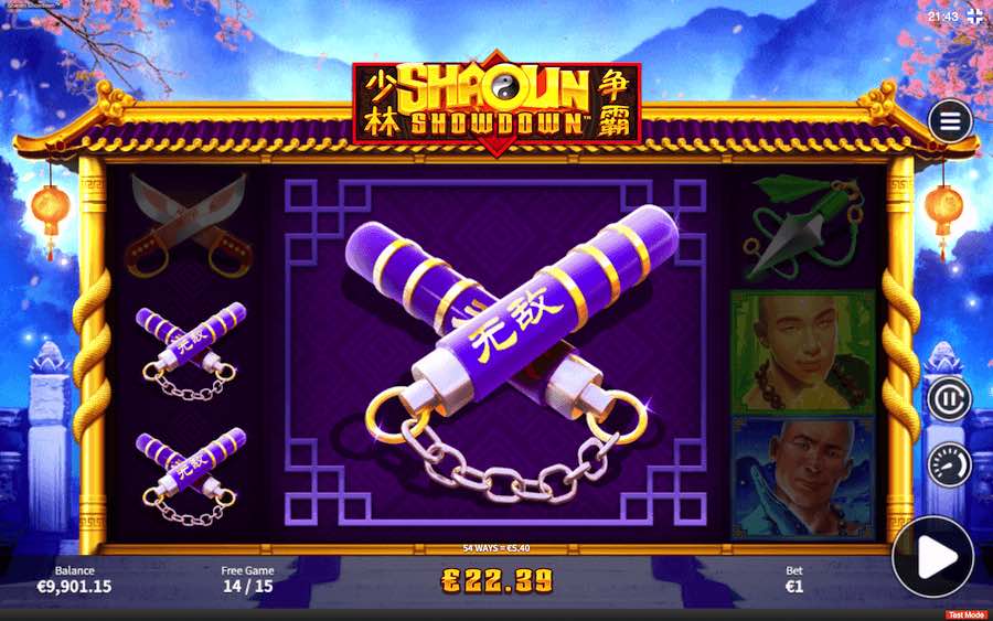Land A Minimum Of 6 Scatter Symbols In View On Shaolin Showdown Video Slot To Trigger The Free Spins Feature