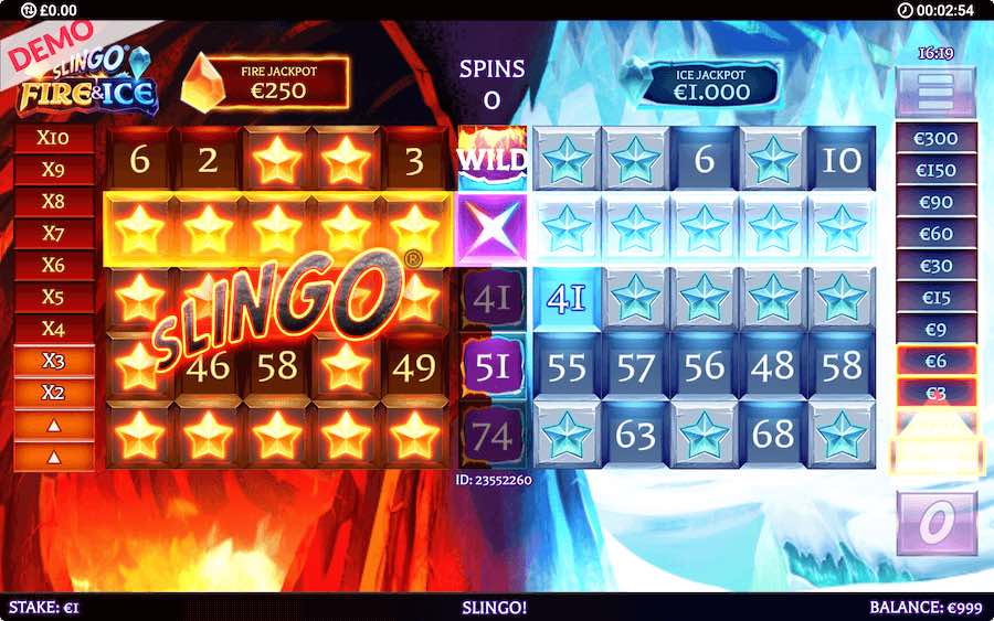 Play With 2 Grids On The Slingo Originals Title Slingo Fire And Ice