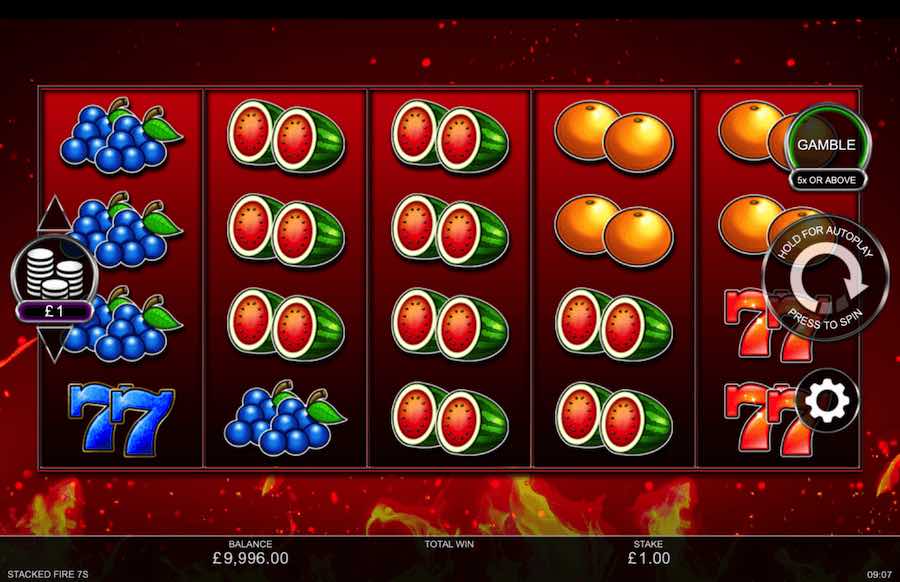 Stacked Fire 7s Big Spins Base Game