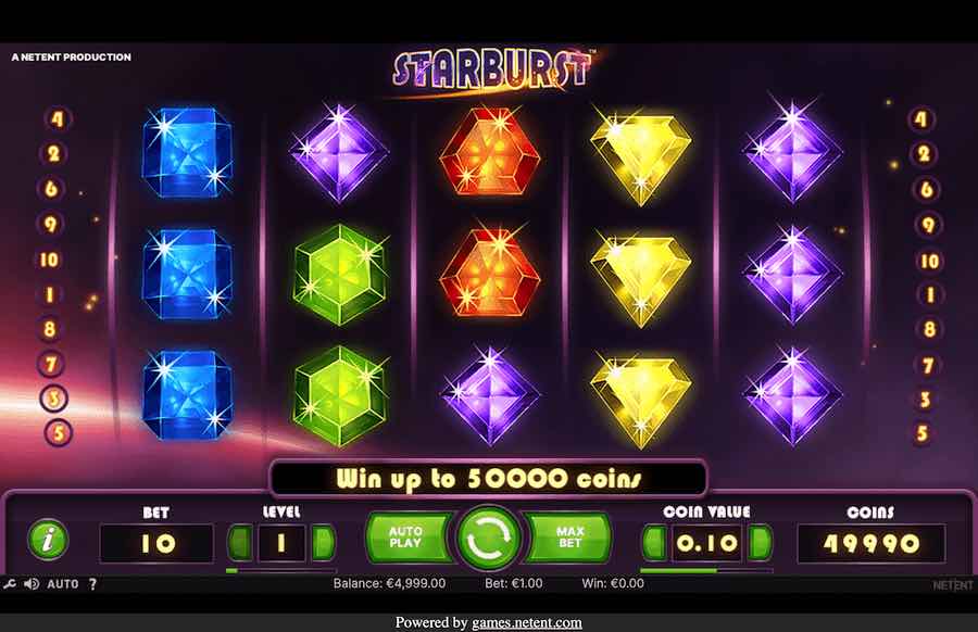 Starburst Slot Base Game