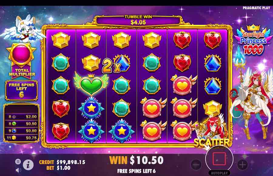 Starlight Princess 1000 Free Spins Feature