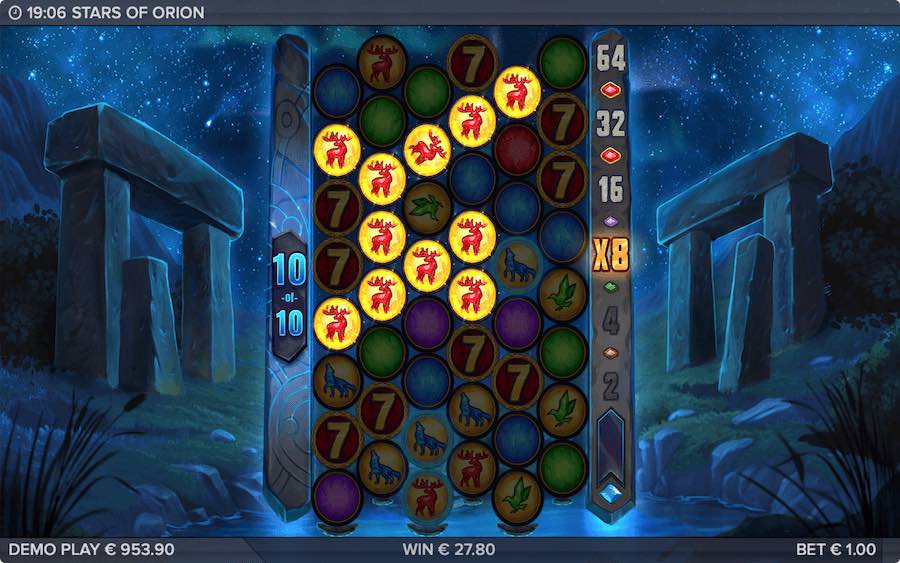 Stars of Orion slot bonus feature