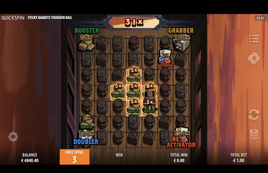 Sticky Bandits Thunder Rail Slot Quickspin