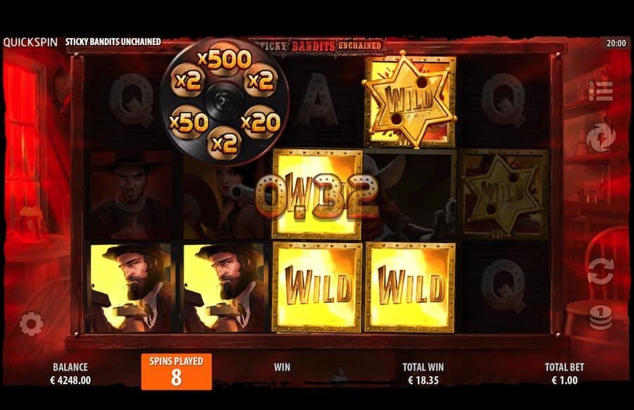 Sticky Bandits Unchained Free Spins Feature 