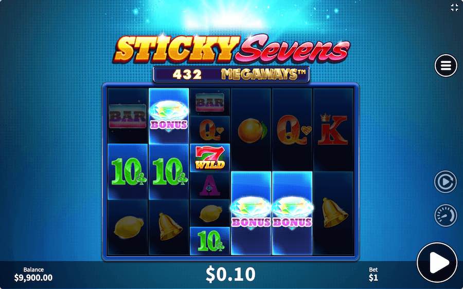 3 Or More Scatter Symbols In View Will Trigger The Free Spin Feature On Sticky Sevens Megaways