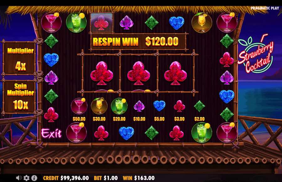 Strawberry Cocktail Slot Bonus Feature