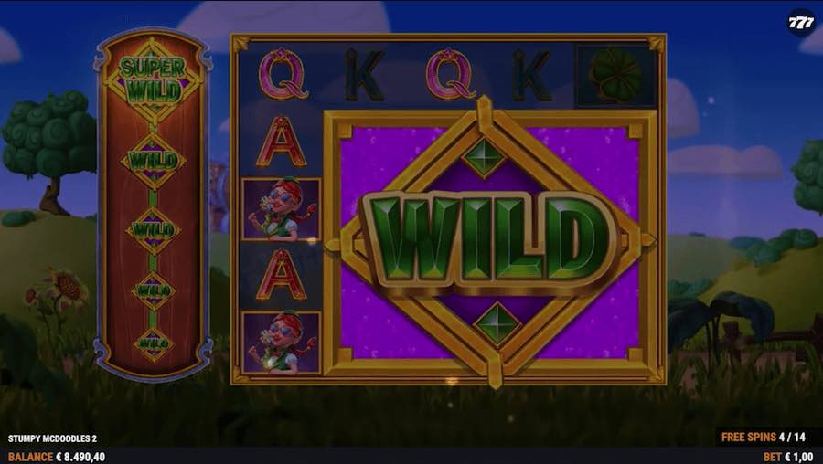 Increase The Wild Up To The Full Size Of The Reels During The Free Spins Feature On Stumpy Mcdoodles 2 Video Slot