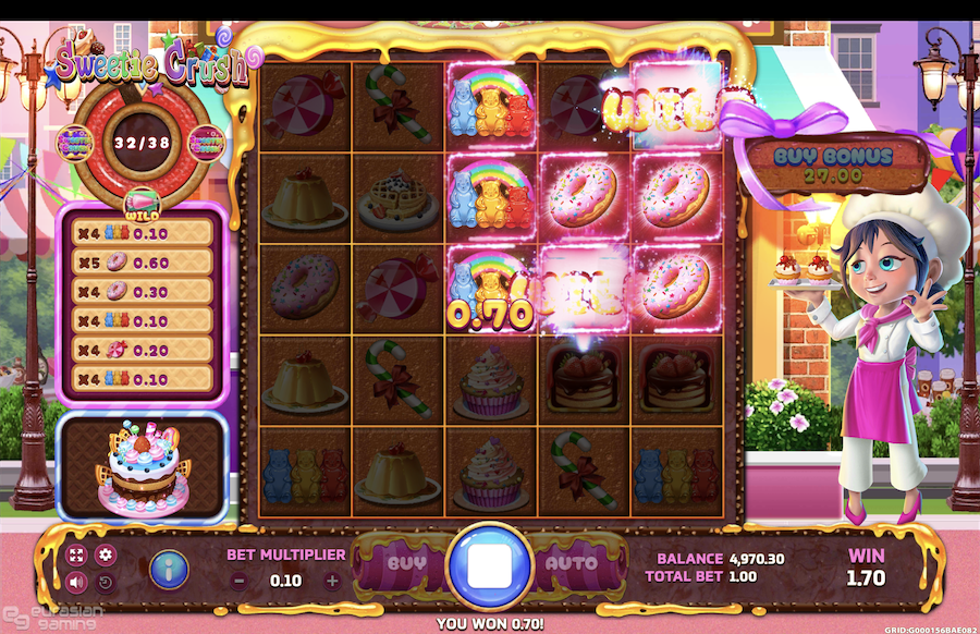 Sweetie Crush slot bonus feature