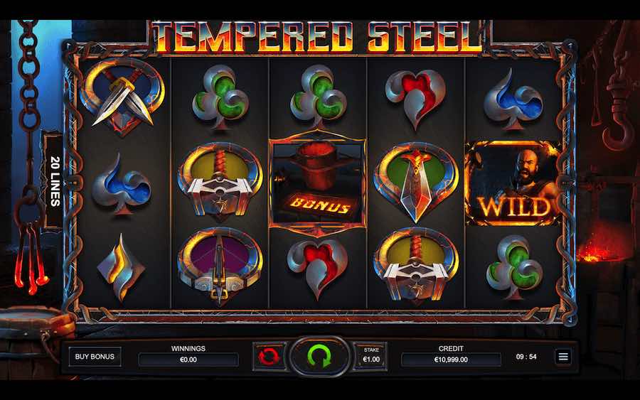 Play With 5 Reels, 20 Paylines, And Win Up To 10,028x Your Stake On The Tempered Steel Online Slot From Provider Bulletproof Games