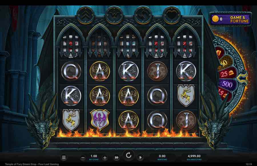 Temple Of Fury Dream Drop Slot Base Game