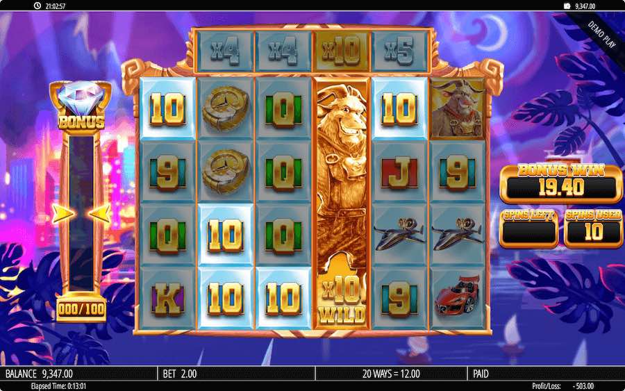 Trigger The Bonus Round On The G.o.a.t Slot And Choose From 2 Free Spin Features