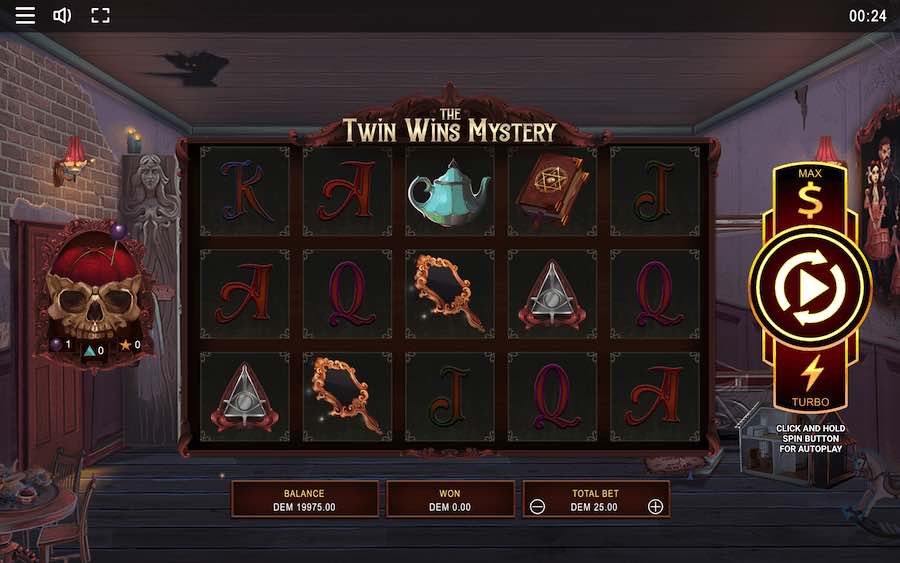 Play With 5 Reels, 25 Fixed Paylines, And Win Up To 5,740x Your Stake On The Twin Wins Mystery Online Slot From Provider Mancala Gaming