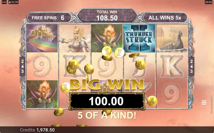 Land 3 Or More Scatter Symbols In View To Trigger The Free Spins Feature On Thunderstruck 2 Slot