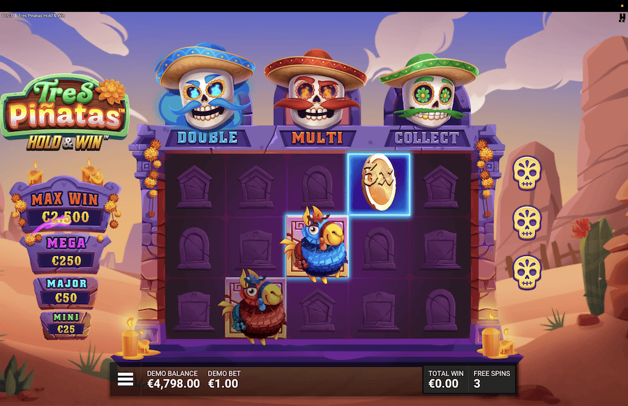 Tres Pinatas Gameplay