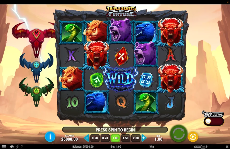 Triple Beasts Of Fortune Gameplay