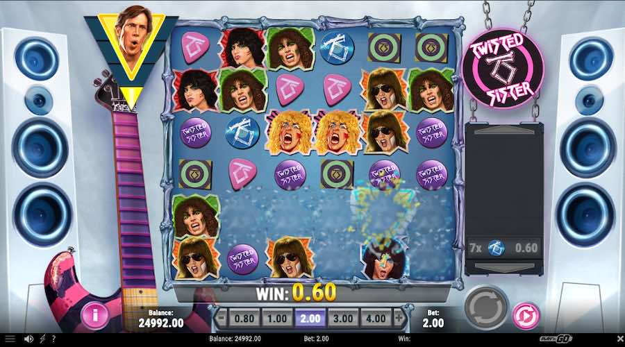 Cascading Reels Feature On The Slot Twisted Sister