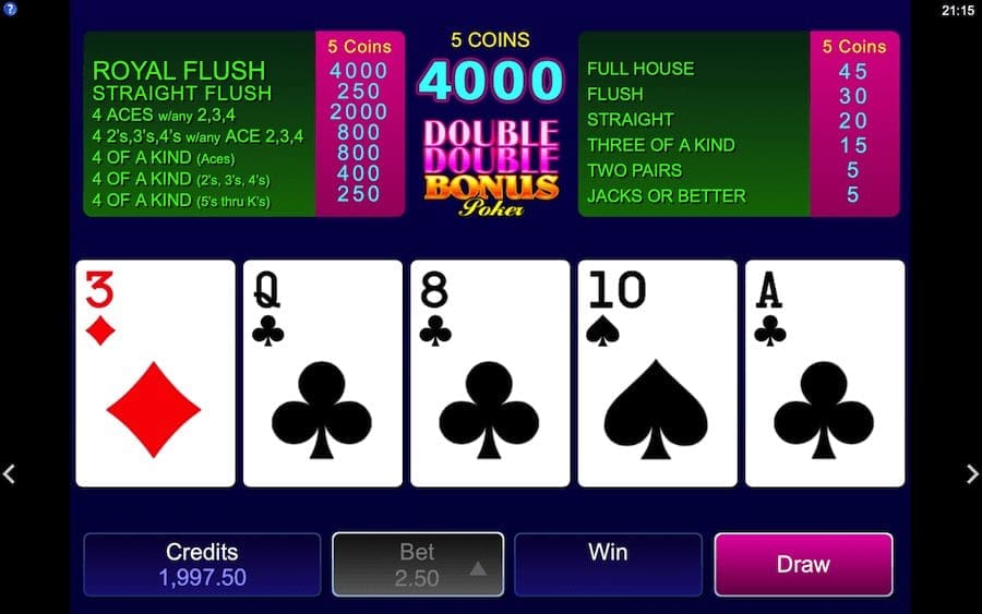 Double Double Bonus Video Poker