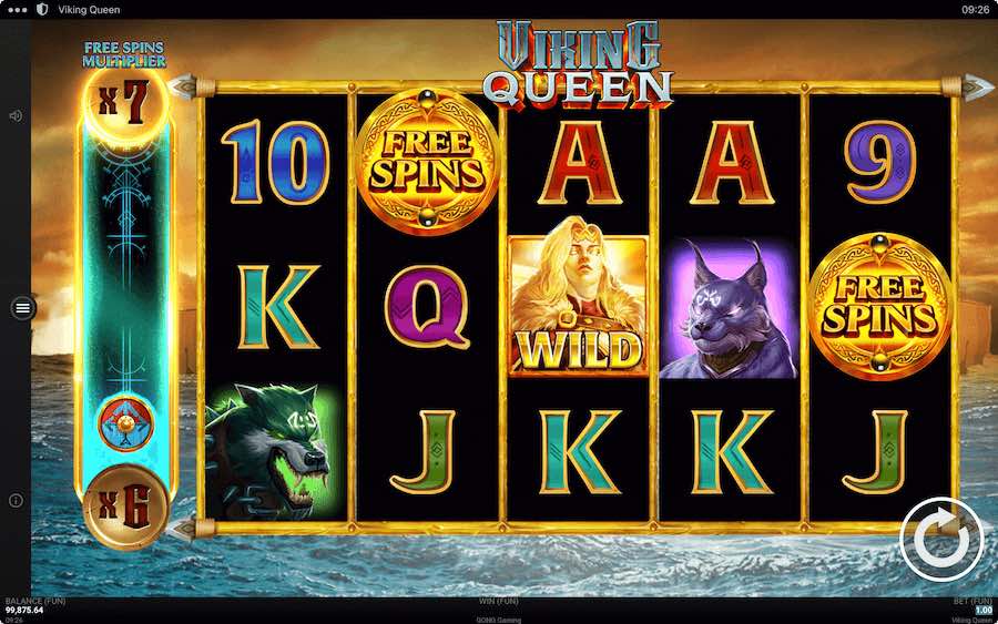 Land 3 Or More Of The Scatter Symbols In View To Trigger The Free Spins Feature On Viking Queen Video Slot