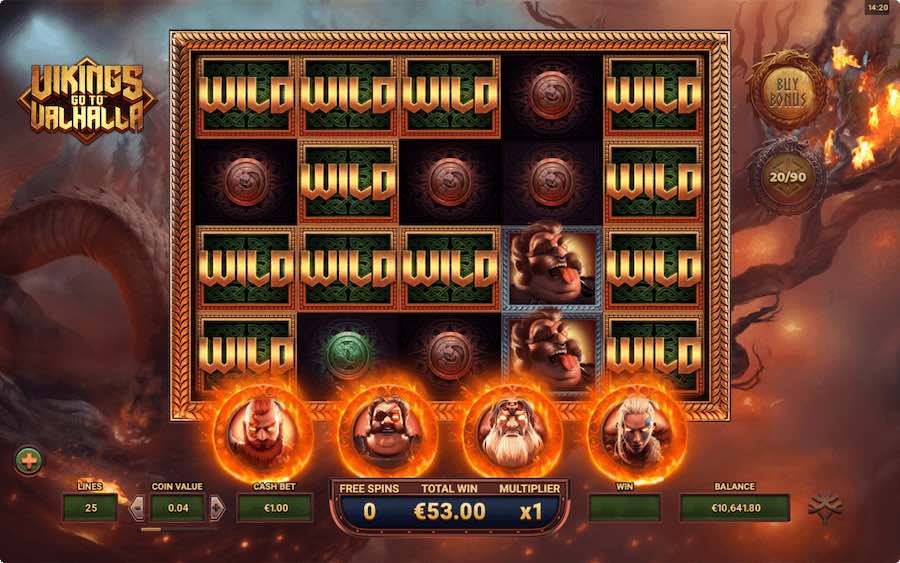 3 Or More Scatter Symbols Landing In View On Vikings Go To Valhalla Video Slot Will Trigger The Free Spins Feature