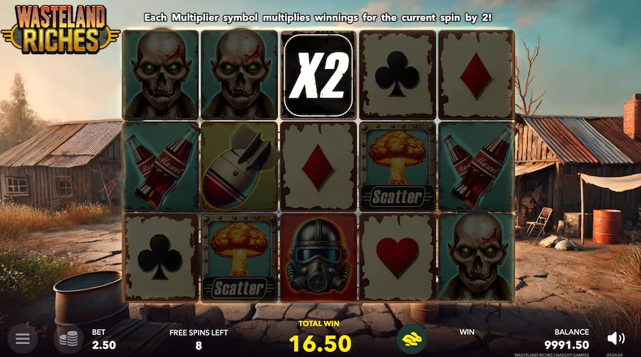 Wasteland Riches Slot Mascot Gaming